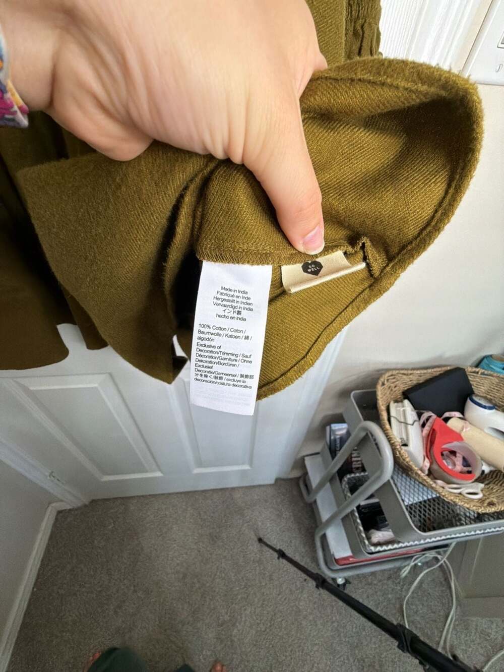 Madewell Olive Green Mini Dress NWT - Picture 5 of 9